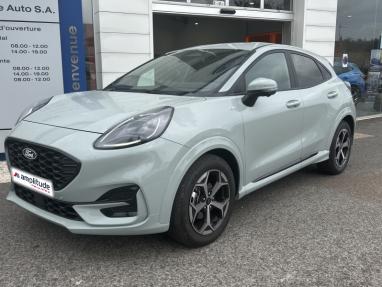 Voir le détail de l'offre de cette FORD Puma 1.0 EcoBoost Hybrid 125ch ST Line S&S Powershift (mHEV) de 2024 en vente à partir de 27 699 € 